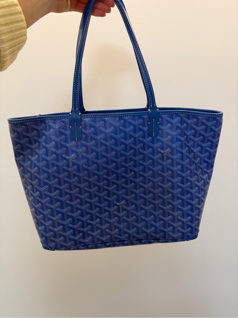 Goyard Blue PM Artois Tote Coated Canvas